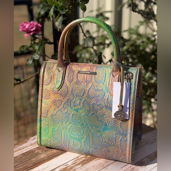 NWT BRAHMIN NEW WITH TAGS Small Caroline All Over Snake - Stunning! price firm - Picture 11 of 15